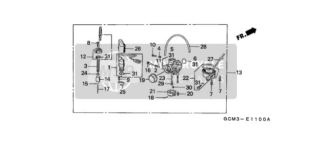 Honda SZX50S 1999 Carburettor for a 1999 Honda SZX50S